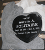 Black Granite Angel Heart Tombstone