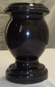 Black Granite Rounded Vase