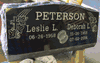 Black Granite Slant Headstone