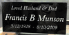 Black Headstone Marker