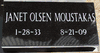 black memorial marker