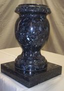 Blue Pearl Vase With Base