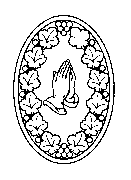 Border Praying Hands Headstone Design 479