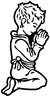 Boy Praying headstone engraving option Boy Praying headstone engraving option