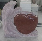 Carved angel headstones