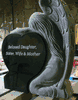 Carved Backside Angel Gravestone 