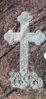 Cemetery Headstone Angel, Bird, Cross Design on Paradiso Granite