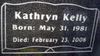 Cemetery Headstone Book Outline Design on Dark Gray Granite