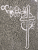 Cemetery Headstone Cross and Rose Sandblasted Design on light gray granite Cemetery Headstone Cross and Rose Sandblasted Design on light gray granite
