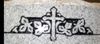Cemetery Headstone Cross, Leaves, and Border engraved on gray granite Cemetery Headstone Cross, Leaves, and Border engraved on gray granite