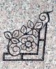 Cemetery Headstone Engraved Rose Corner Design on Anxi Granite 