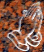 Cemetery Headstone Praying Hands Design on Marble Red Granite Cemetery Headstone Praying Hands Design on Marble Red Granite