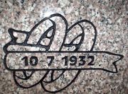 Cemetery Headstone Wedding Band with Banner Design on Anxi