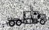 Cemetery Memorial Big Truck Design on Gray Granite