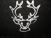 Cemetery Memorial Design 298--Deer Head on Black Granite Cemetery Memorial Design 298--Deer Head on Black Granite