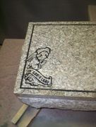 Cemetery Memorial God's Care Angel with Border Design Cemetery Memorial God's Care Angel with Border Design