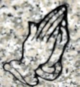 Cemetery Memorial Praying Hands Design on Anxi Granite
