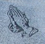 Cemetery Memorial Sandblasted Praying Hands Design Cemetery Memorial Sandblasted Praying Hands Design
