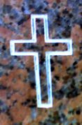 Cemetery Monument Basic Cross Design on India Red Granite 