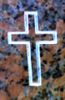 Cemetery Monument Basic Cross Design on India Red Granite 