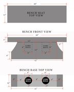 CHB01 Memorial Cremation Bench with Core Holes