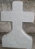 CR-1 Carved Cross Gray Granite Upright Headstone