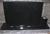 D-1-2-3 Jet black double upright/companion style headstone