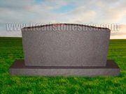 D-11 Gray Granite Double Upright Monument