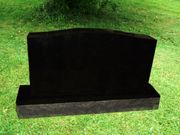 D-15 Jet Black Companion Headstone with Base