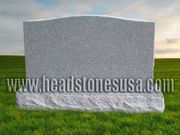 D-7 Gray Granite Upright Memorial with Base