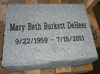 Engraved 16x12x6 Gray Granite Flat Memorial Marker