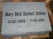 Engraved 16x12x6 Gray Granite Flat Memorial Marker