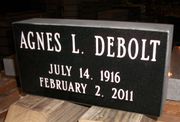 Engraved 16x8x4 Basic Jet Black Granite Gravestone Engraved 16x8x4 Basic Jet Black Granite Gravestone
