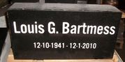 Engraved 16x8x4 Black Cemetery Marker