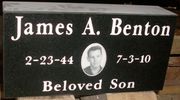 Engraved 16x8x4 Black Funeral Memorial