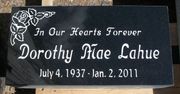Engraved 16x8x4 Black Granite Headstone 