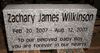 Engraved 16x8x4 G633 Infant Memorial Marker