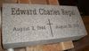 Engraved 16x8x4 Gray Granite Cemetery Memorial