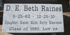 Engraved 16x8x4 Gray Granite Memorial Marker
