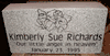 Engraved 16x8x4 Gray Infant Gravestone