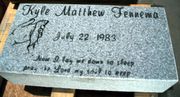 Engraved 16x8x4 Gray Infant Memorial Marker