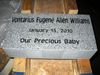Engraved 16x8x4 Infant Marker in Grey Granite