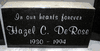 Engraved 16x8x4 Jet Black Funeral Monument