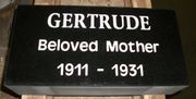 Engraved 16x8x4 Jet Black Granite Flat Marker