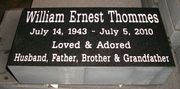 Engraved 16x8x4 Jet Black Granite Grass Marker