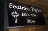Engraved 16x8x4 Jet Black Granite Gravestone