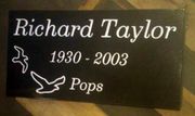 Engraved 16x8x4 Jet Black Granite Memorial Marker