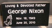 Engraved 16x8x4 Jet Black Headstone