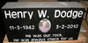 Engraved 16x8x4 Jet Black Memorial Gravestone