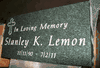 Engraved 24x12x3 Evergreen Granite Flat Marker
